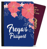 Personalised Floral Children Passport Cover Holder Any Name Holiday Accessory 29