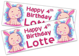 Personalised Birthday Banners Generic Design Children Kids Party Decoration 203