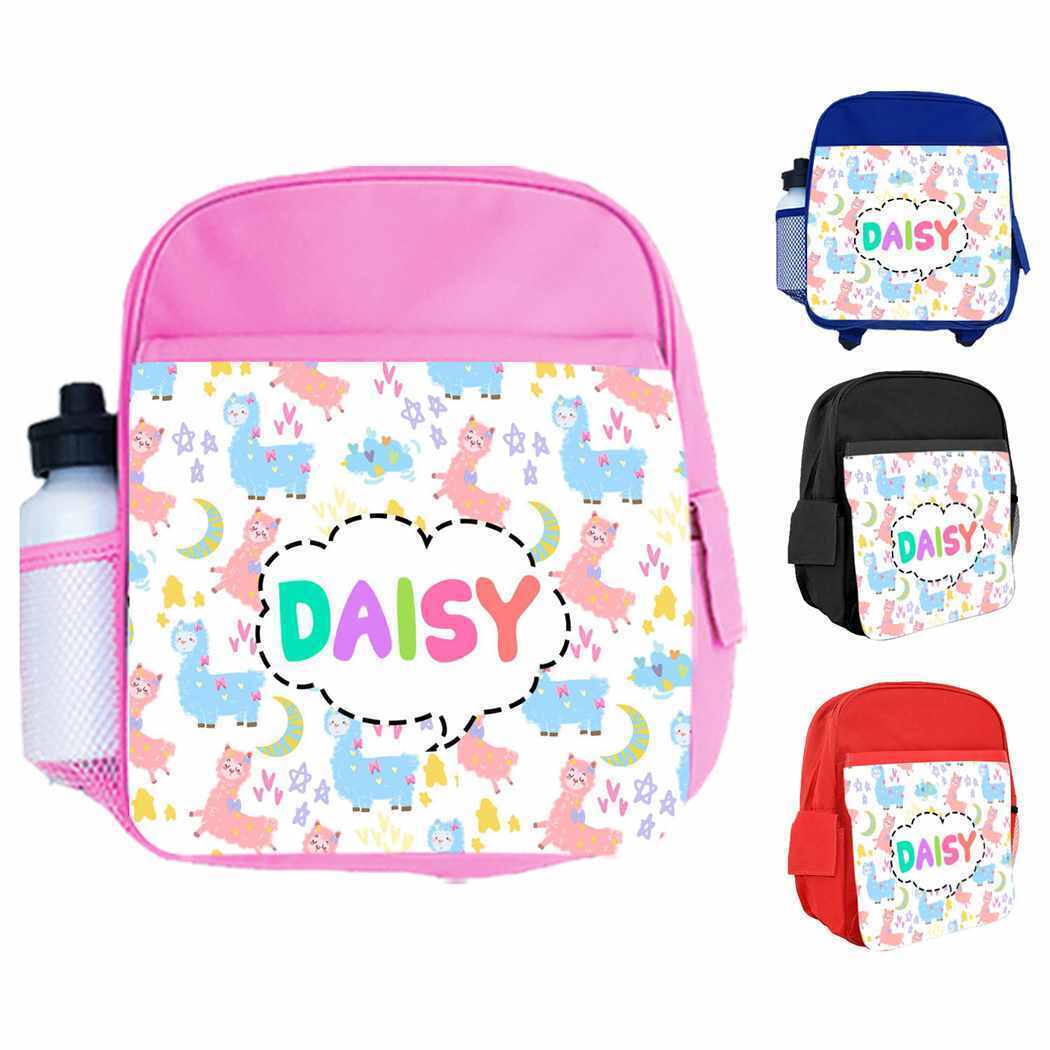 Personalised Kids Backpack Any Name Animal Design Boys Girls kid School Bag 20