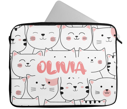 Personalised Any Name Animal Design Laptop Case Sleeve Tablet Bag 48