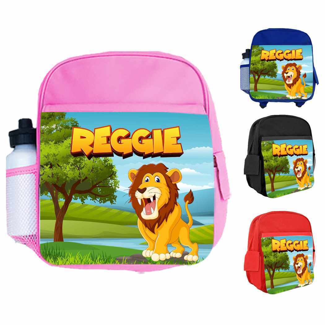 Personalised Kids Backpack Any Name Animal Design Boys Girls kid School Bag 36