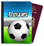 Personalised Football kids Passport Cover Holder Any Name Holiday Accessory 13