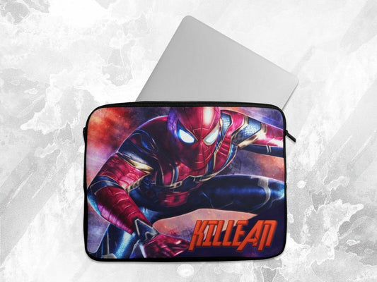Personalised Laptop Case Any Name Spiderman Sleeve Tablet Bag Chromebook Gift 