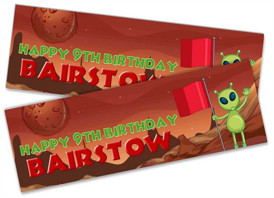 Personalised Birthday Banners Space Design Children Kids Party Decoration 53