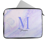 Personalised Any Name Marble Design Laptop Case Sleeve Tablet Bag 111