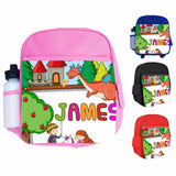 Personalised Kids Backpack Any Name Princess Design Boys Girls kid School Bag 34