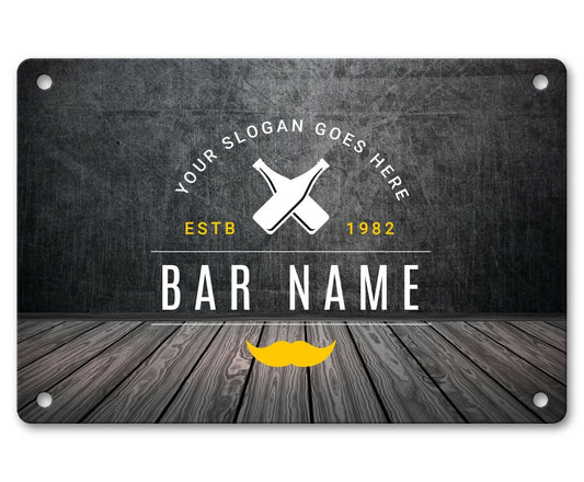 Personalised Bar Sign Any Name Garden Plaque Gift Bar Pub Backyard Bar Sign 18