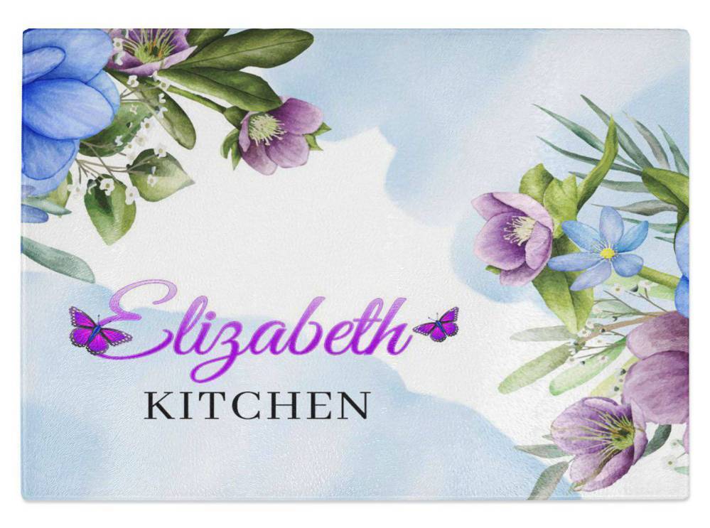 Personalised Any Name Kitchen Glass Chopping Board Item Gift 8