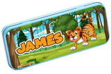 Personalised Any Name Animal Pencil Case Tin Children School Kids Stationary 8