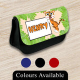 Personalised Pencil Case Jungle Girls Boys Stationary Kids School Bag 6