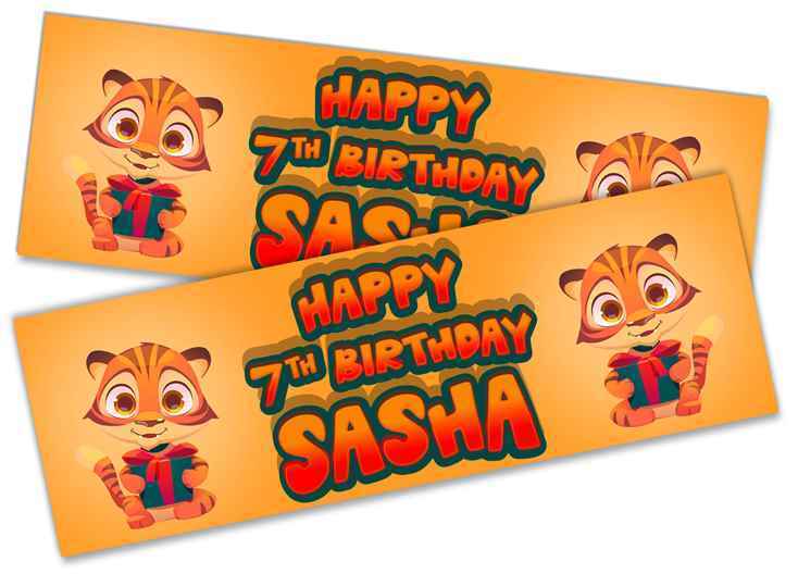 Personalised Birthday Banners Generic Design Children Kids Party Decoration 215
