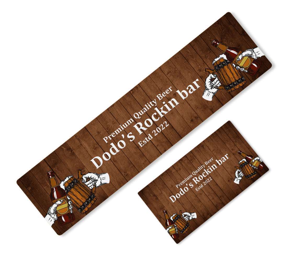 Personalised Any Text Beer Mat Label Bar Runner Ideal Home Pub Cafe Occasion 13