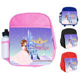 Personalised Kids Backpack Any Name Princess Design Boys Girls kid School Bag 33