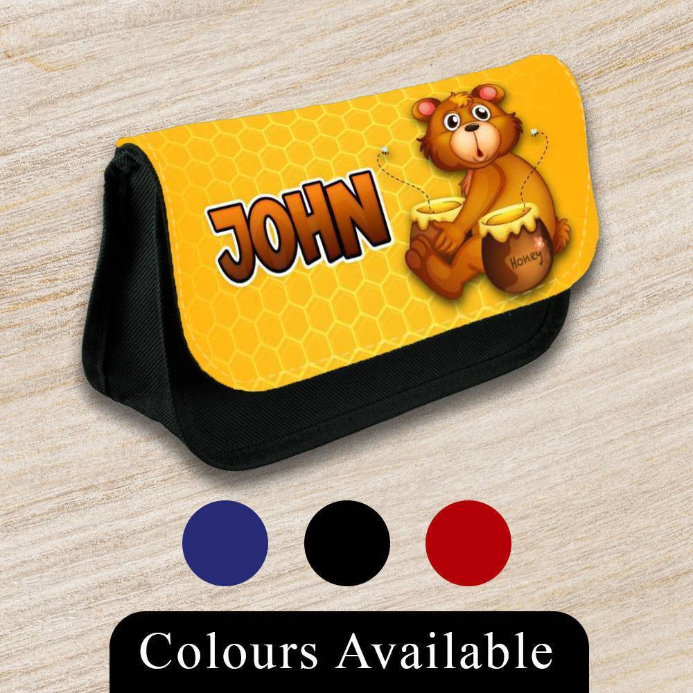 Personalised Pencil Case Animal Girls Boys Stationary Kids School Bag 8