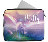 Personalised Any Name Unicorn Design Laptop Case Sleeve Tablet Bag 50