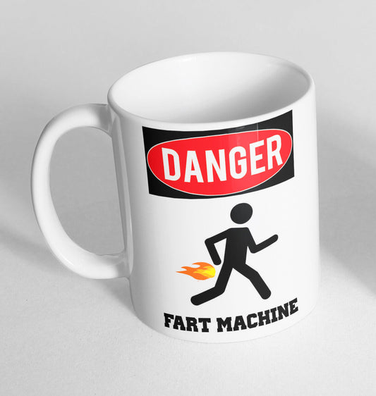 Danger Fart Machine Design Cup Ceramic Novelty Mug Funny Gift Coffee Tea