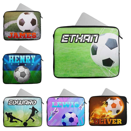 Personalised Any Name Football Design Laptop Case Sleeve Tablet Bag 22