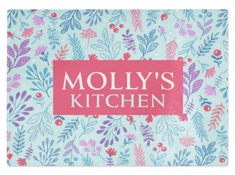 Personalised Any Name Kitchen Glass Chopping Board Item Gift 12