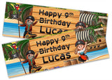 Personalised Birthday Banners Generic Design Children Kids Party Decoration 166