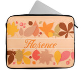 Personalised Any Name Floral Design Laptop Case Sleeve Tablet Bag 28