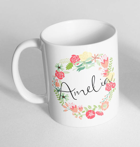 Personalised Any Name Floral Printed Ceramic Novelty Mug Funny Gift Coffee Tea 1