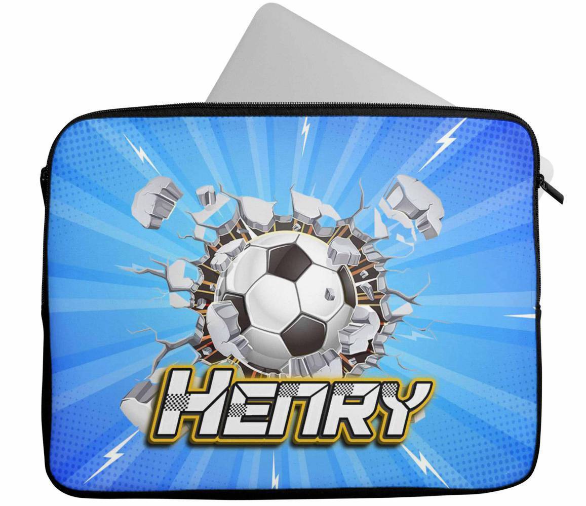 Personalised Any Name Football Design Laptop Case Sleeve Tablet Bag 77