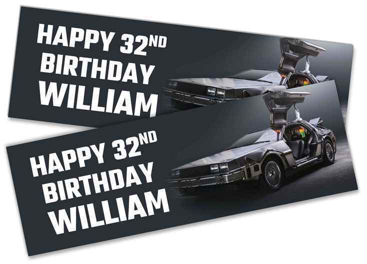 Personalised Birthday Banners Car Design Children Kids Party Decoration 175