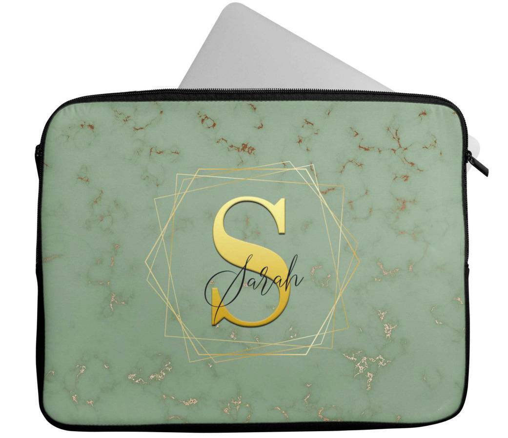 Personalised Any Name Marble Design Laptop Case Sleeve Tablet Bag 69