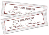 Personalised Birthday Banners Marble Design Adult Kids Party Decoration 52