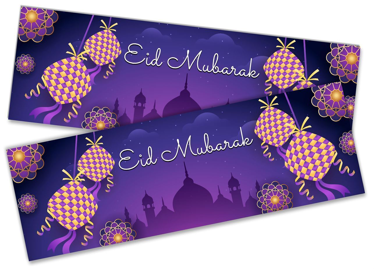 Eid Mubarak Banners Children Kids Adults Party Decoration idea 266