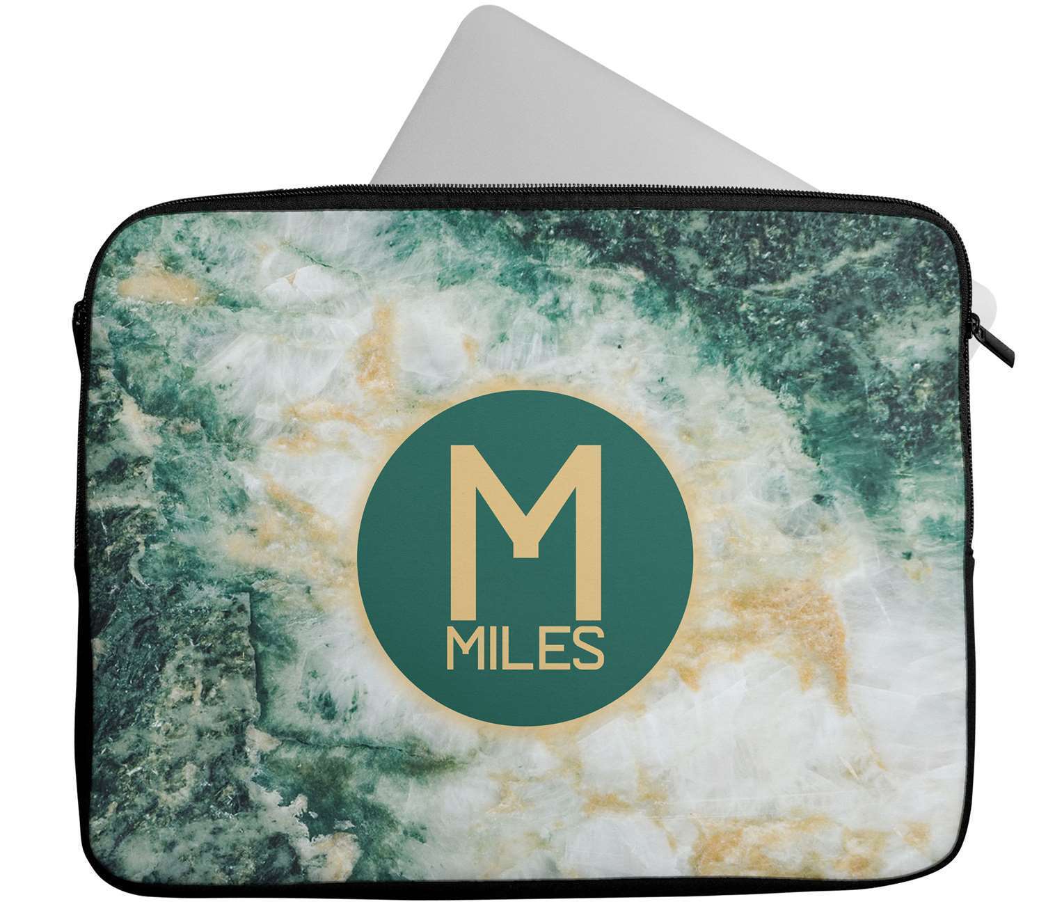 Personalised Any Name Marble Design Laptop Case Sleeve Tablet Bag 34