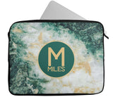 Personalised Any Name Marble Design Laptop Case Sleeve Tablet Bag 34