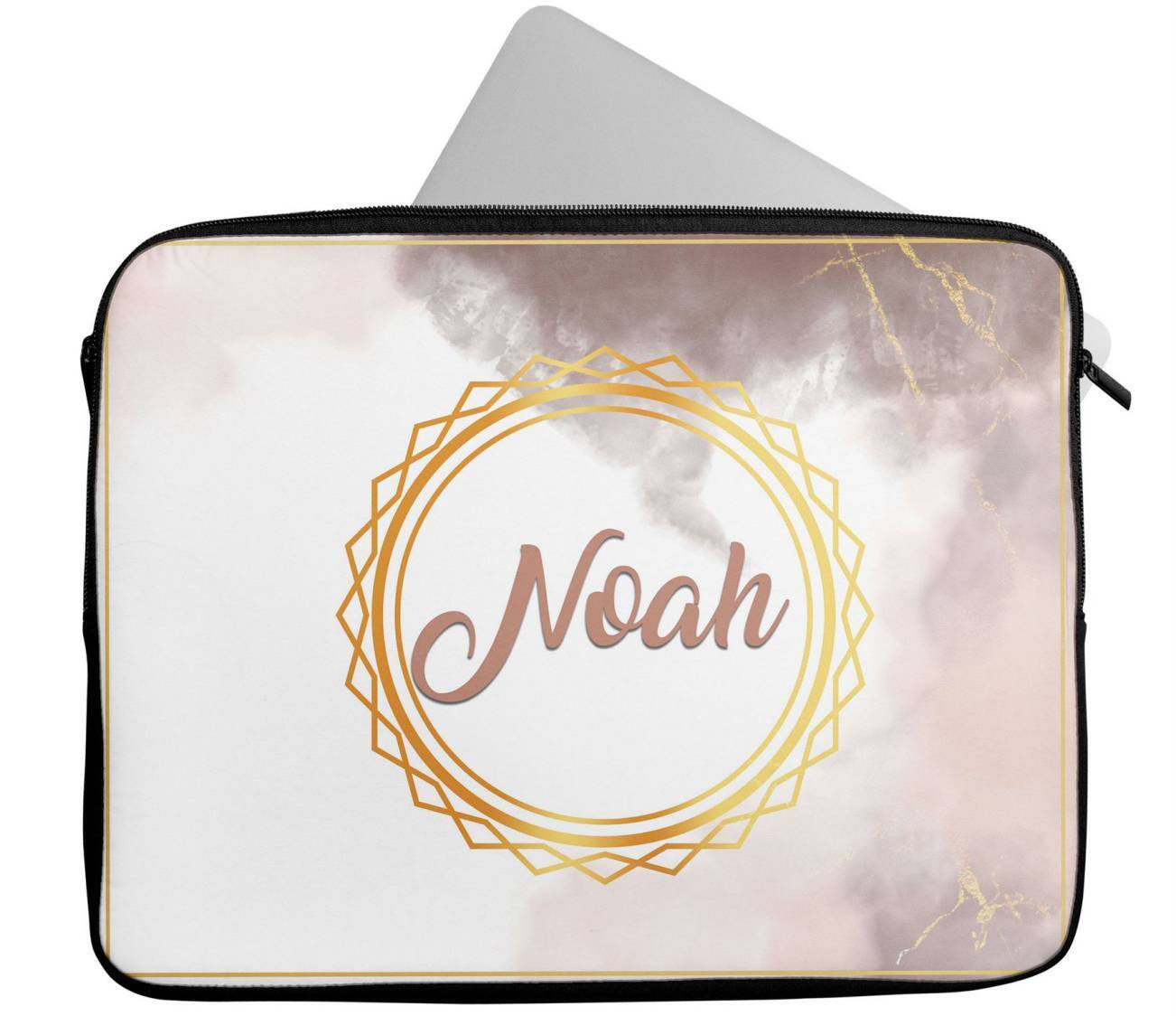 Personalised Any Name Marble Design Laptop Case Sleeve Tablet Bag 41