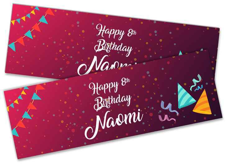 Personalised Birthday Banners Generic Design Children Kids Party Decoration 223