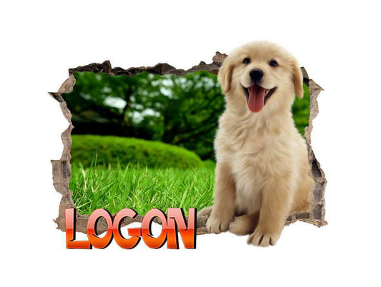 Personalised Any Name Dog Design Wall Decal 3D Sticker Vinyl Bedroom 98