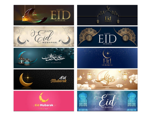 Eid Mubarak Banners Children Kids Adults Party Decoration idea 258