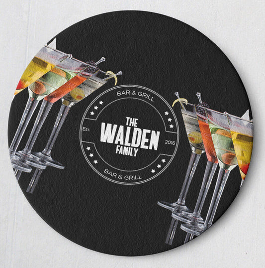 Personalised Any Name Bar Coaster Beer Home Pub Cafe Occasion Gift Idea 3
