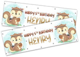 Personalised Birthday Banners Generic Design Children Kids Party Decoration 119