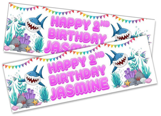 Personalised Birthday Banners Generic Design Children Kids Party Decoration 120