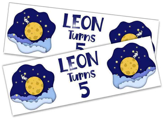 Personalised Birthday Banners Generic Design Children Kids Party Decoration 202