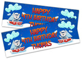 Personalised Birthday Banners Teddy Design Children Kids Party Decoration 114