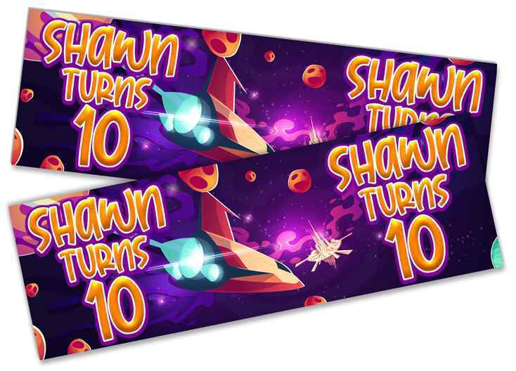 Personalised Birthday Banners Generic Design Children Kids Party Decoration 215