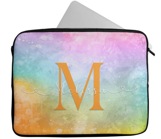 Personalised Any Name Marble Design Laptop Case Sleeve Tablet Bag 105