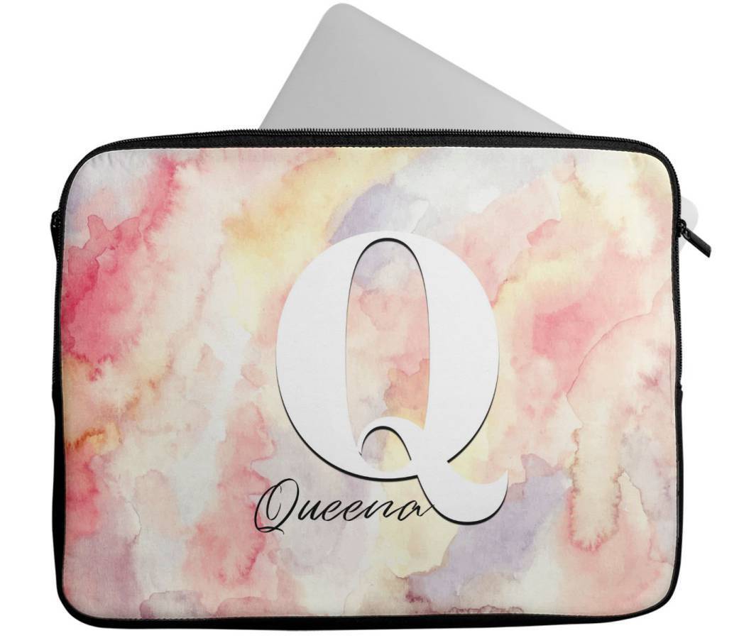 Personalised Any Name Marble Design Laptop Case Sleeve Tablet Bag 115