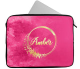 Personalised Any Name Marble Design Laptop Case Sleeve Tablet Bag 32