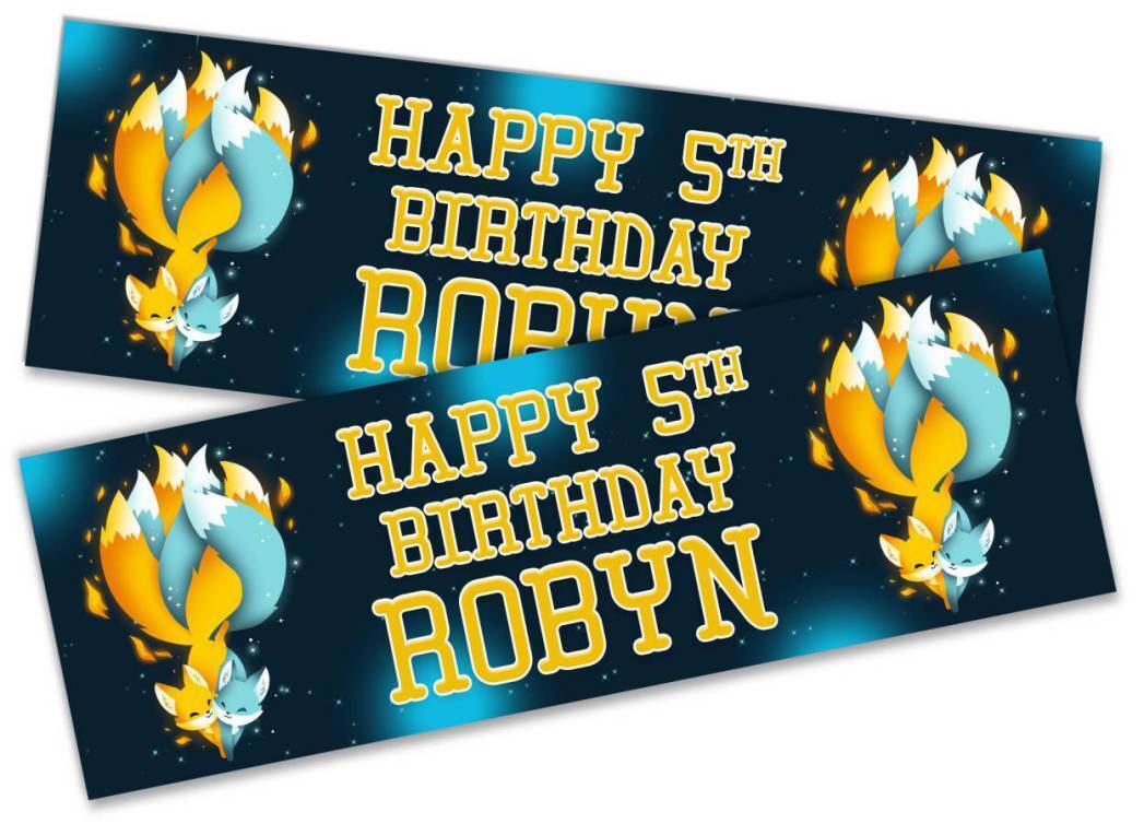 Personalised Birthday Banners Generic Design Children Kids Party Decoration 200