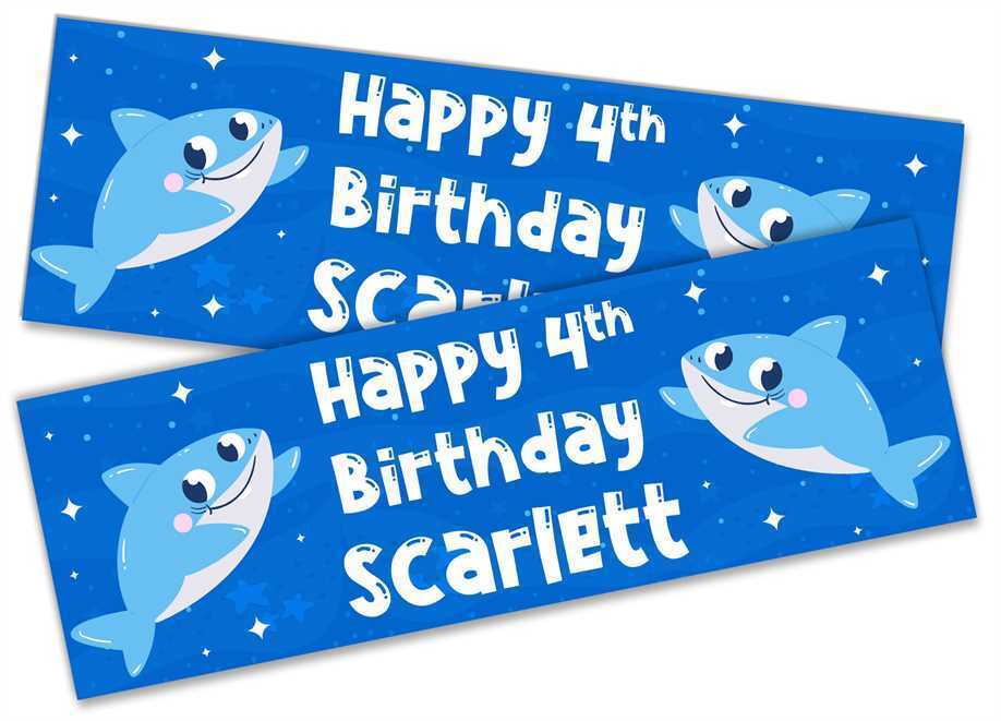 Personalised Birthday Banners Generic Design Children Kids Party Decoration 153