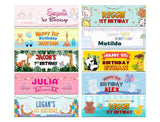 Personalised Birthday Banners Generic Design Children Kids Party Decoration 251