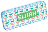 Personalised Any Name Dinosaur Pencil Case Tin Children School Kids Stationary 7