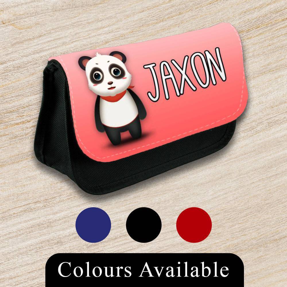 Personalised Pencil Case Animal Girls Boys Stationary Kids School Bag 8